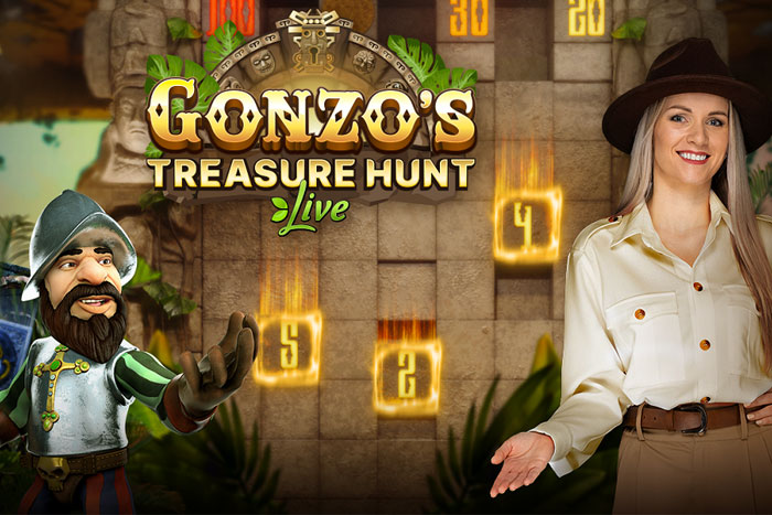 Gonzo's Treasure Hunt Live Game Show Style Entertainment With Real Live Dealers