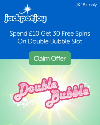 Jackpotjoy: New Players Get 30 Free Spins On Double Bubble When Depositing £10