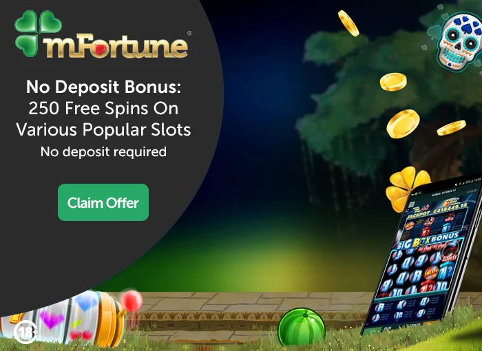 Mfortune No Deposit Bonus: Up To 250 Free Spins When You Verify Your Mobile Number