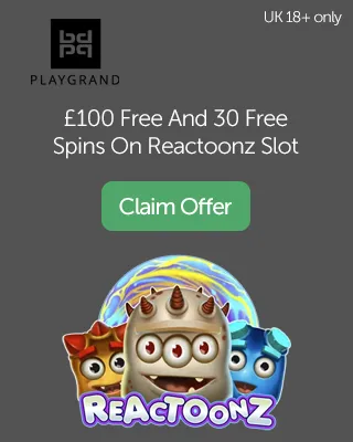 PlayGrand Casino: £100 Free + 30 Free Spins On Reactoonz Slot When You Join As A New Player