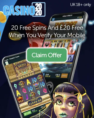 Casino 2020: 20 Free Spins On Cleopatra And £20 Free, Verify Your Mobile