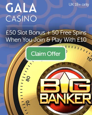 Gala Casino: £50 Slot Bonus And £50 Free When You Spend £10 As A New Player