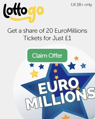 LottoGo: Share Of 20 EuroMillions Tickets For Just £1