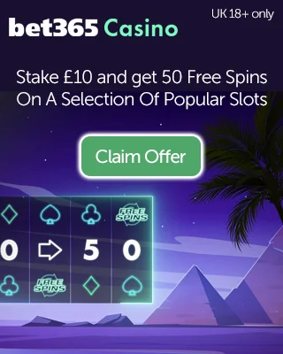 Bet365 Casino: Stake £10, Get 50 Free Spins On Popular Slots