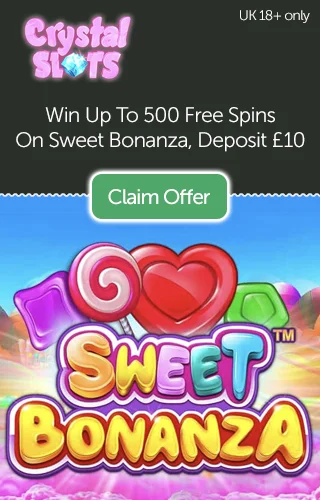 Crystal Slots: Win Up To 500 Free Spins On Sweet Bonanza When You Deposit Just £10