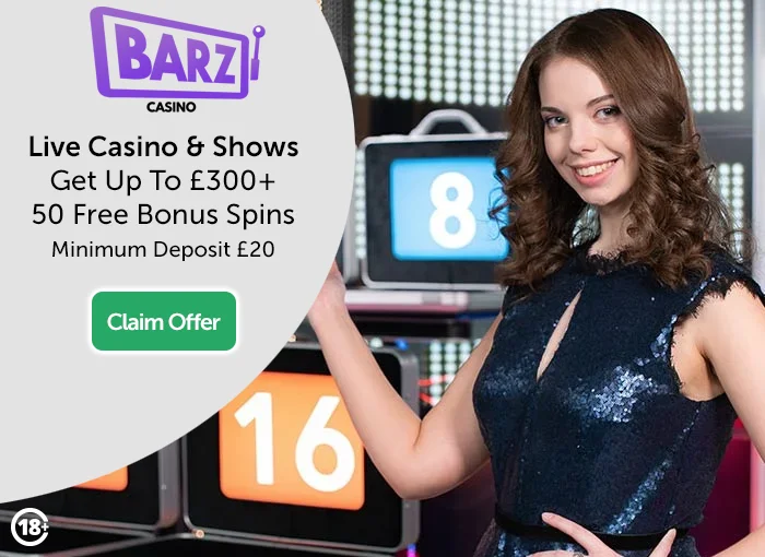 Barz Live Casino: Get Up To £300 In Deposit Match Bonuses And 50 Free Bonus Spins