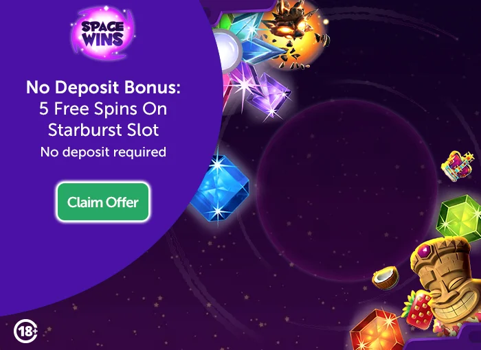 Space Wins No Deposit Casino Bonus: 50 Free Spins On Starburst Slot