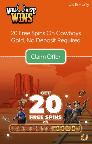 Wild West Wins: Get 20 No Deposit Free Spins On Cowboys Gold