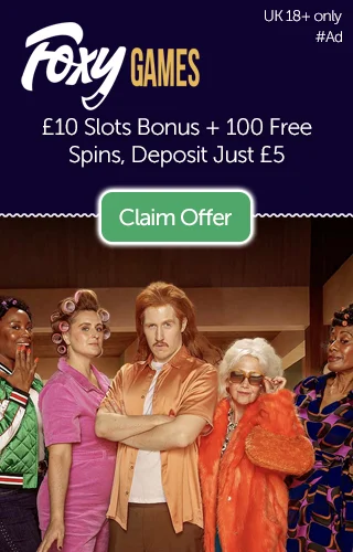 Foxy Games: £10 Free + 100 Free Spins On Popular Slots, Deposit £10