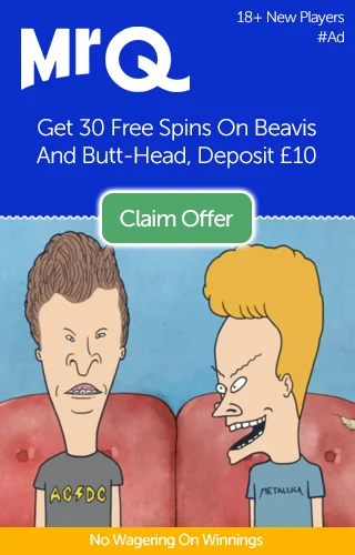 Mrq: 30 Free Spins On Beavis And Butt-Head, Deposit £10