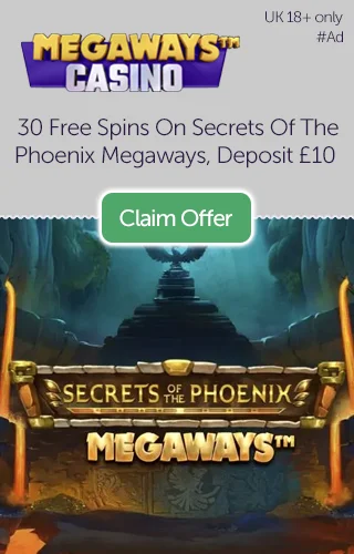 Megaways Casino: 30 Free Spins On Secrets Of The Phoenix Megaways Slot, Deposit £10