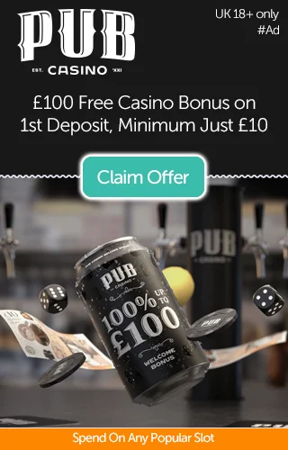 £100 Casino Bonus From Pub Casino When You Join As A New Uk Player