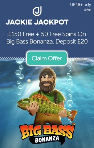 £150 Free And 50 Free Spins On Big Bass Bonanza Slot