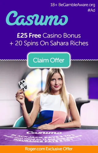 25 Free Plus 20 Free Spins On Sahara Riches Casumo Ld Uk