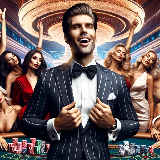 A High Roller Gambler That Has Just Won A Fortune