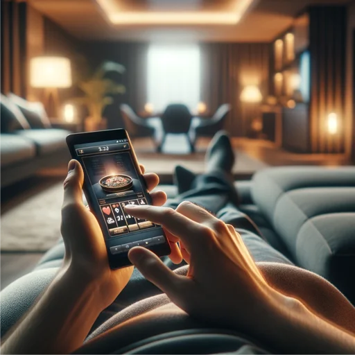Online Latvian Casino Player Relaxing At Home