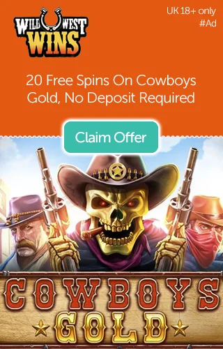 20 Free No Deposit Spins On Cowboys Gold Courtesy Of Wild West Wins