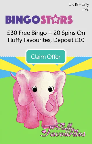 £30 Free Bingo Bonus plus an Extra 20 Free Spins on Fluffy Favourites Slot