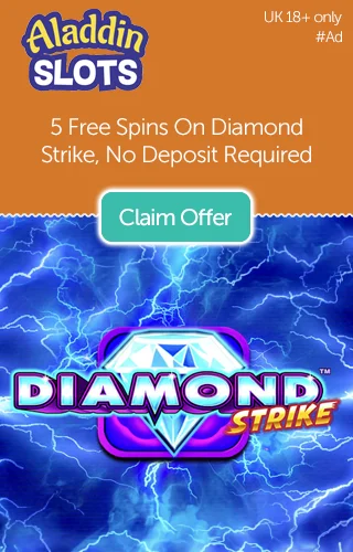 5 Free No Deposit Spins On Diamond Strike Slot + Mega Wheel Prizes