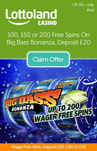 Up to 200 Free Spins from Lottoland Casino When You Deposit £20 to £50