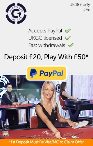 Grosvenor Casino Accepts PayPal Deposits And Withdrawals