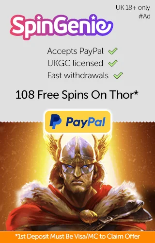 Spin Genie Casino Accepts Paypal