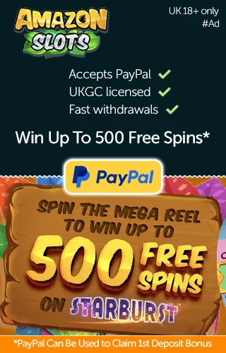 Amazon Slots Accepts Paypal For Depositing And Withdrawing