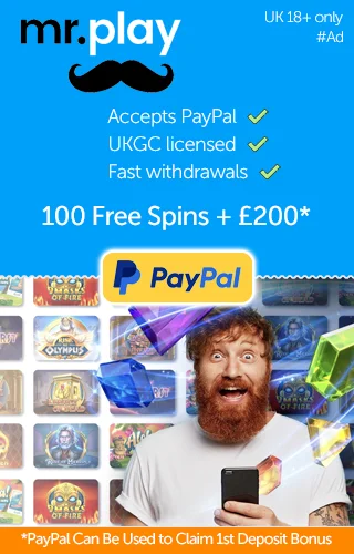 Mr Play Casino Is Proud To Accept Paypal As A Means Of Depositing And Withdrawing