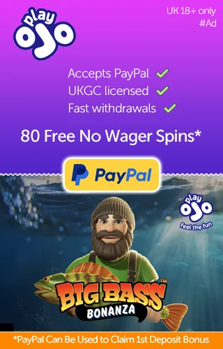 PlayOJO Accepts PayPal For Deposits And Withdrawals