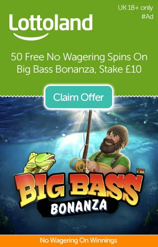 50 No Wagering Free Spins On Big Bass Bonanza From Lottoland