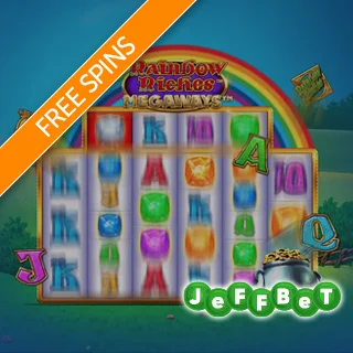 50 Free Spins on Rainbow Riches Megaways Slot plus Up to £100 Free in Bonuses Deposit £10 Minimum