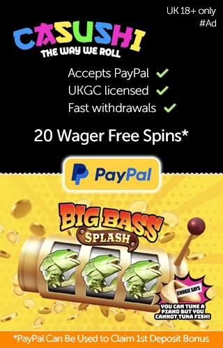 Casushi Accepts PayPal for Deposit and Withdrawals