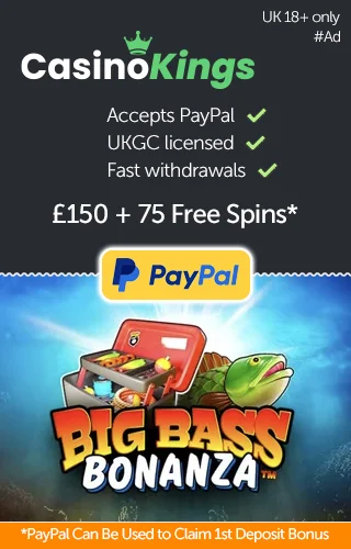 Casino Kings Accepts PayPal For Welcome Bonuses