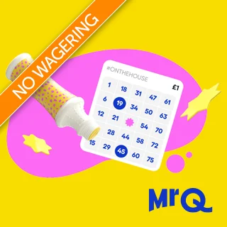 Free Bingo and Free Spins with No Wagering from MrQ, Deposit Just £10