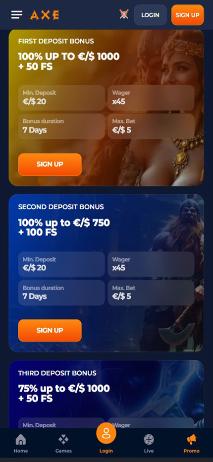 Axe Casino welcome offer for new players Axe Casino welcome offer for new players