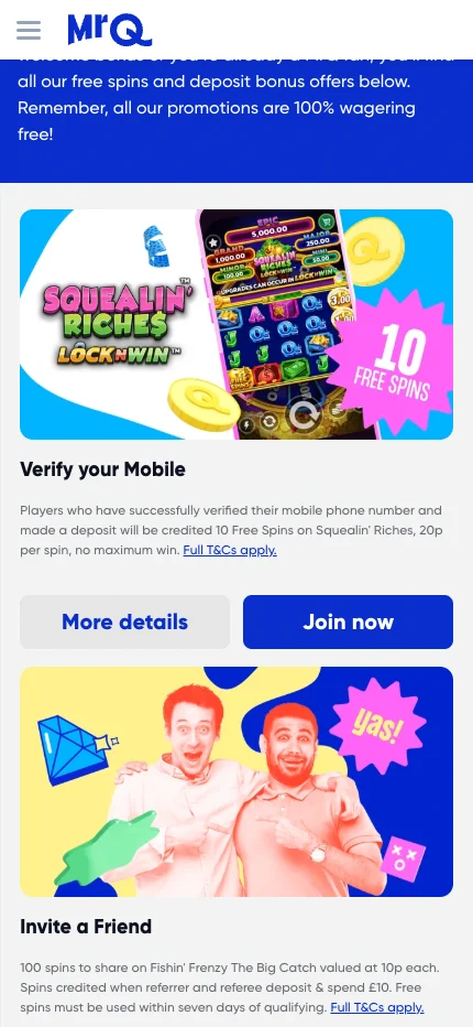 MrQ Promotional Page Insights