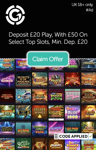 Grosvenor Casino logo with a banner promoting Grosvenor Casino logo with a banner promoting